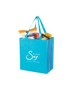 Shiny Laminated Non-Woven Tropic Shopper Tote Bag