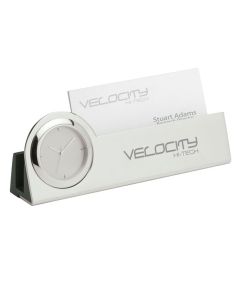 Monogrammed Clock & Business Card Holder