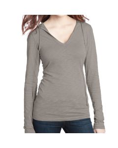 District - Juniors Slub V-Neck Hoodie