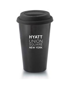 Black Knight 10 oz. Double Wall Black Ceramic Tumbler