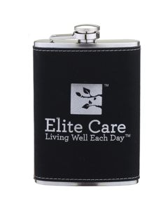 Leatherette Wrapped 8 oz. Flask 