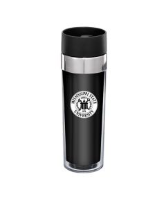 16 oz. Double Wall Black Plastic Liner Tumbler