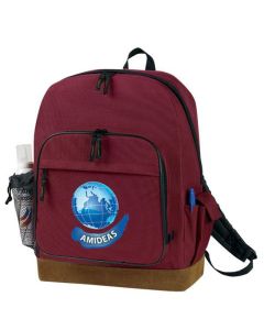 Logo Suede Bottom Backpack with B&P Holder