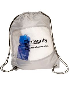 Imprinted Clear-View Drawstring Bag