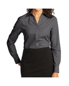 Port Authority Ladies Crosshatch Easy Care Shirt (Apparel)