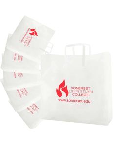 Custom Frosted Tri-fold Handle Shopping Bags