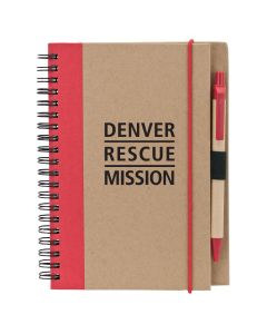 Printable Recycled Notebook with Pen