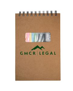 Notebook with Colored Pencils