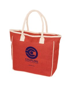 Personalized Seville Jute/Canvas Tote