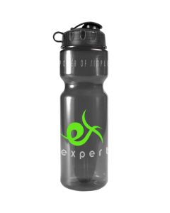 Personalized 28 oz. Transparent Bottle with Flip Lid