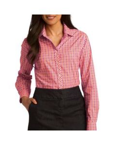 Port Authority Ladies Long Sleeve Gingham Easy Care Shirt