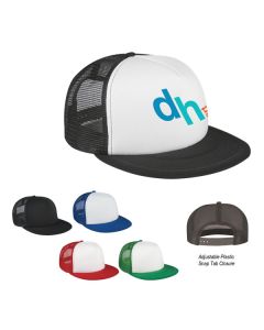 Printable Flat Bill Trucker Cap