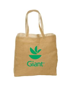 Printed Reversible Jute/Cotton Tote