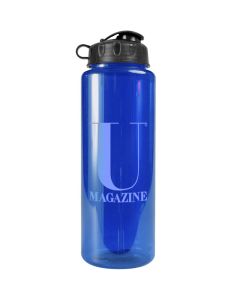 Promotional 32 oz. Transparent Bottle with Flip Lid