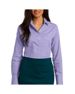 Red House Ladies Windowpane Plaid Non-Iron Shirt