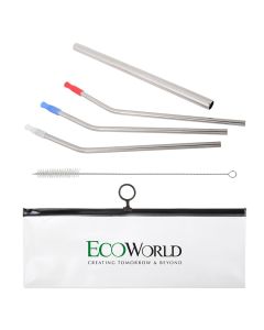 6-Pc Stainless Steel Straw Set
