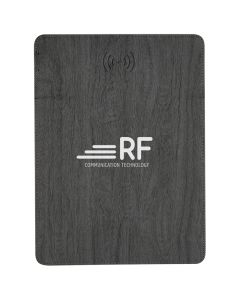Woodgrain Wireless Charging Mouse Pad with Phone Stand