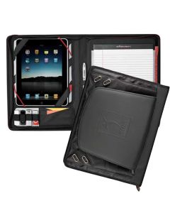 Printable elleven Zippered Padfolio-Open-Printed